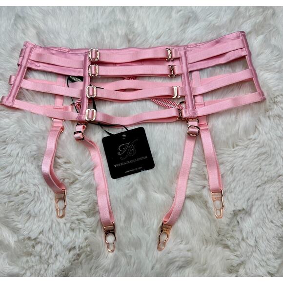 Honey Birdette SHIBARI🩷 Pink Rope Garter Suspender Belt Medium - Picture 3 of 3